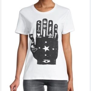 Prince Peter size S Astrology Hand Graphic T-shirt In White